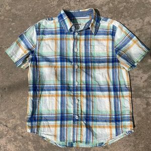 Boys Spring Plaid Button Up